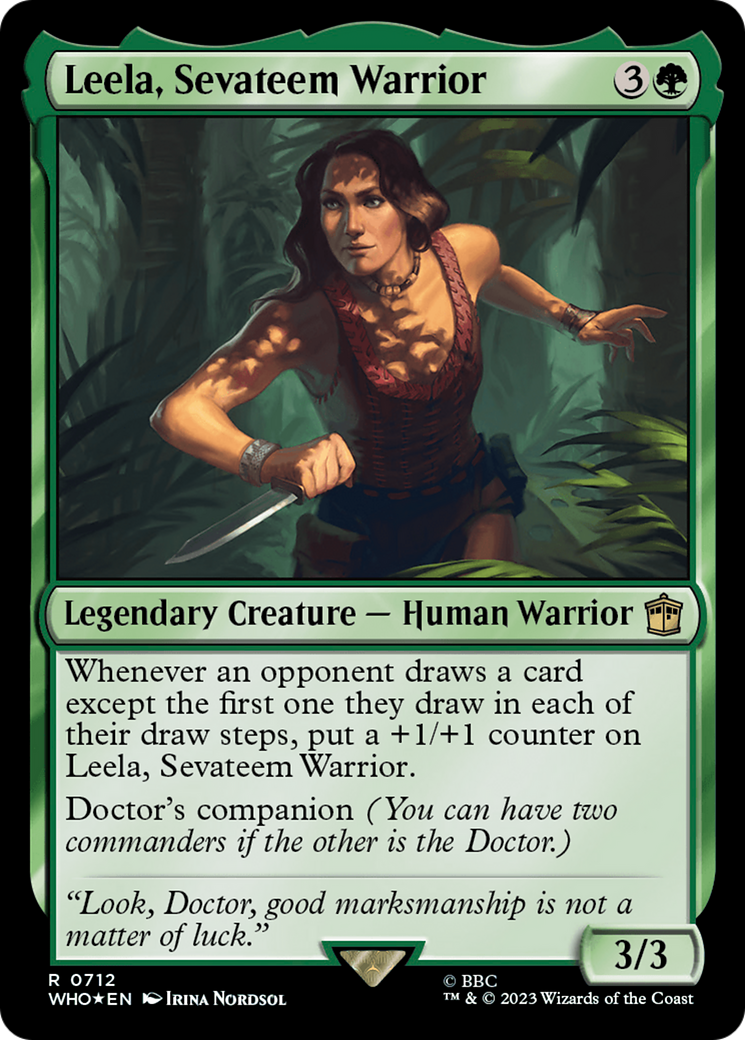 Leela, Sevateem Warrior (WHO-712) - Doctor Who Foil - Premium MTG Single from Wizards of the Coast - Just $0.08! Shop now at Game Crave Tournament Store