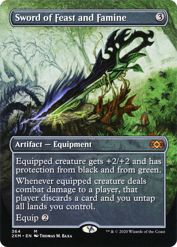 Sword of Feast and Famine (2XM-364) - Double Masters (Borderless) - Premium MTG Single from Wizards of the Coast - Just $15.78! Shop now at Game Crave Tournament Store