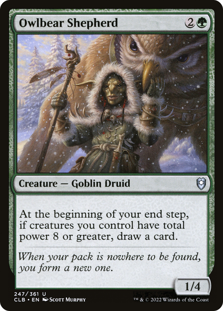Owlbear Shepherd (CLB-247) - Commander Legends: Battle for Baldur's Gate Foil - Premium MTG Single from Wizards of the Coast - Just $0.08! Shop now at Game Crave Tournament Store