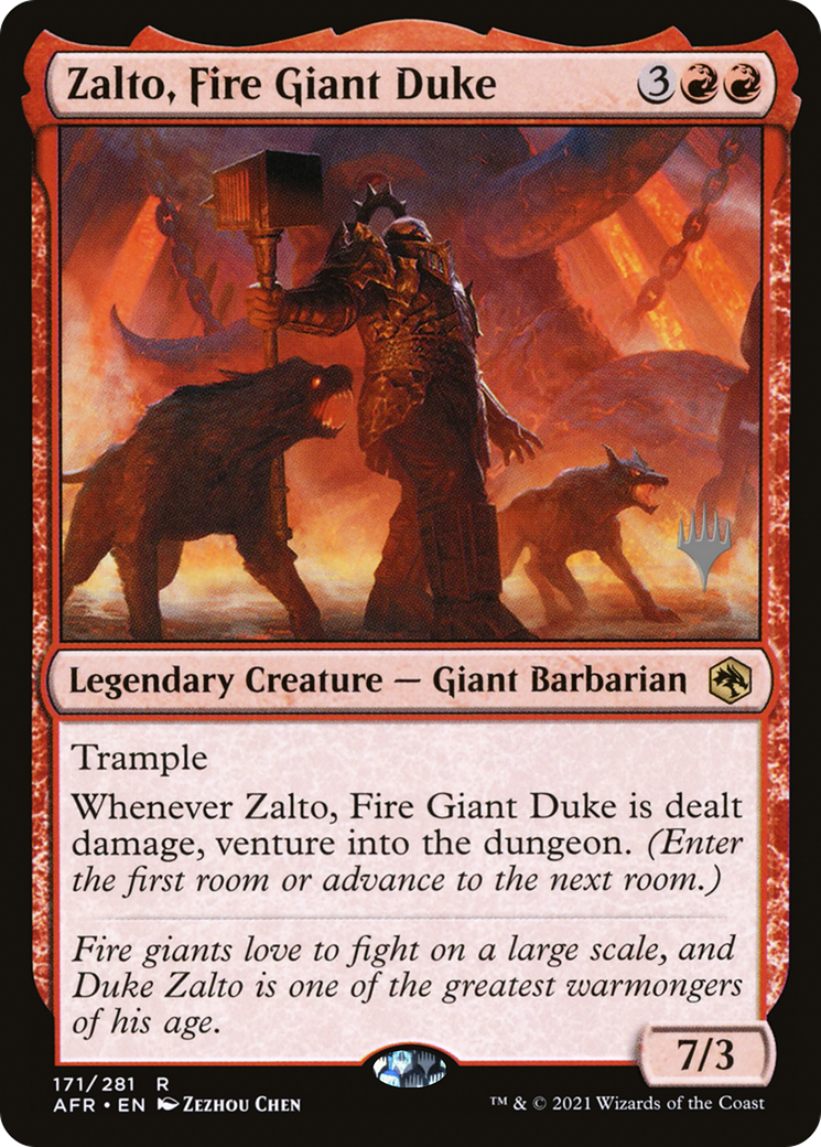 Zalto, Fire Giant Duke (PAFR-171P) - Adventures in the Forgotten Realms Promos - Premium MTG Single from Wizards of the Coast - Just $0.11! Shop now at Game Crave Tournament Store