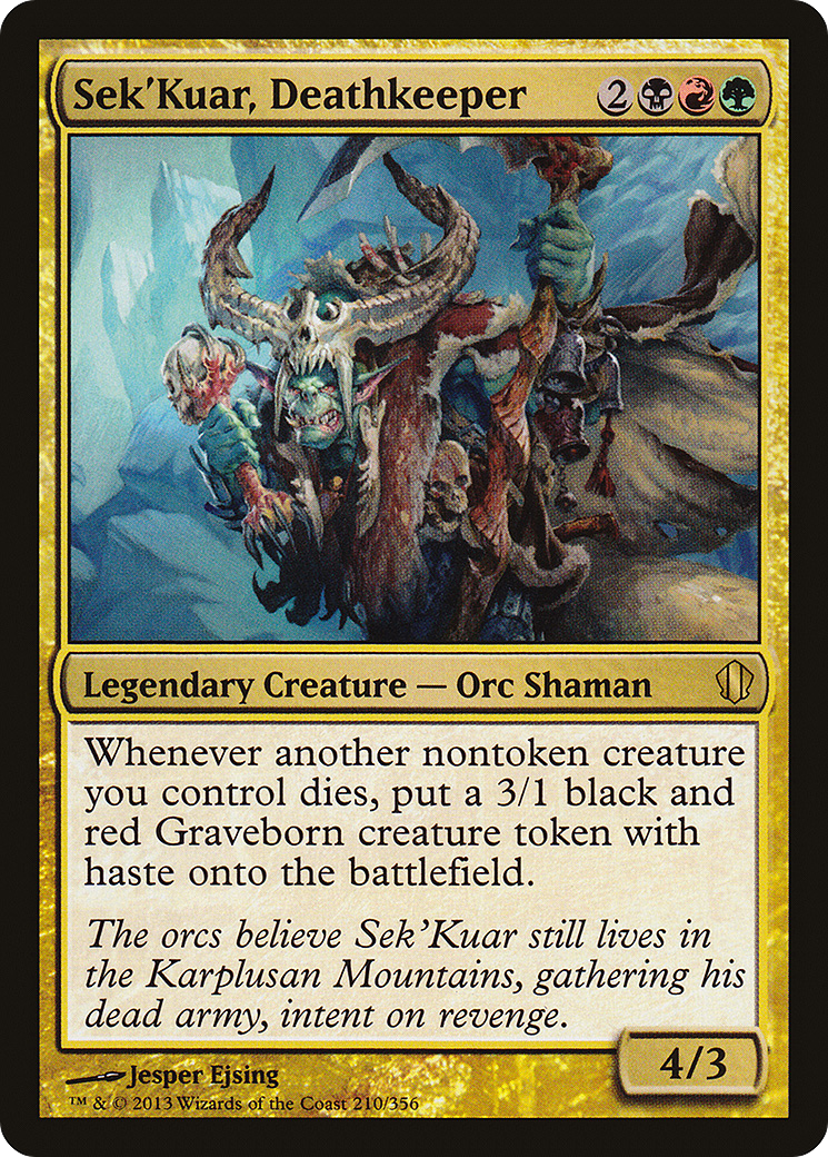 Sek'Kuar, Deathkeeper (C13-210) - Commander 2013 - Premium MTG Single from Wizards of the Coast - Just $0.08! Shop now at Game Crave Tournament Store