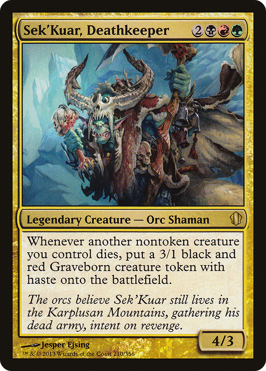 Sek'Kuar, Deathkeeper (C13-210) - Commander 2013 - Premium MTG Single from Wizards of the Coast - Just $0.08! Shop now at Game Crave Tournament Store