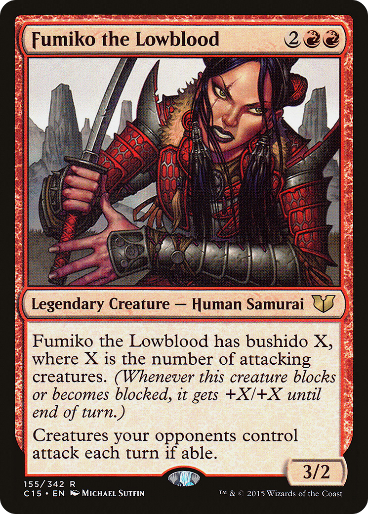 Fumiko the Lowblood (C15-155) - Commander 2015 - Premium MTG Single from Wizards of the Coast - Just $0.13! Shop now at Game Crave Tournament Store