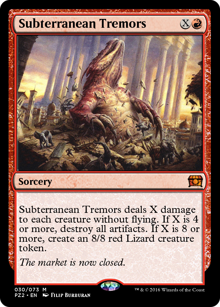 Subterranean Tremors (PZ2-030) - Treasure Chest Foil - Premium MTG Single from Wizards of the Coast - Just $0! Shop now at Game Crave Tournament Store