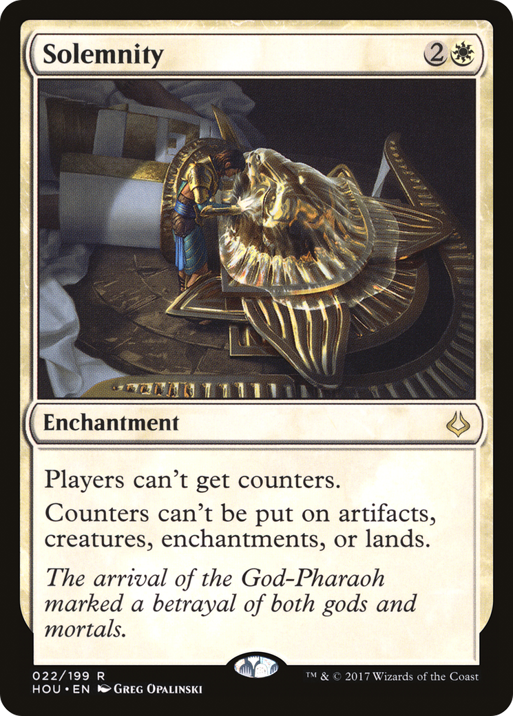 Solemnity (HOU-022) - Hour of Devastation Foil - Premium MTG Single from Wizards of the Coast - Just $3.47! Shop now at Game Crave Tournament Store
