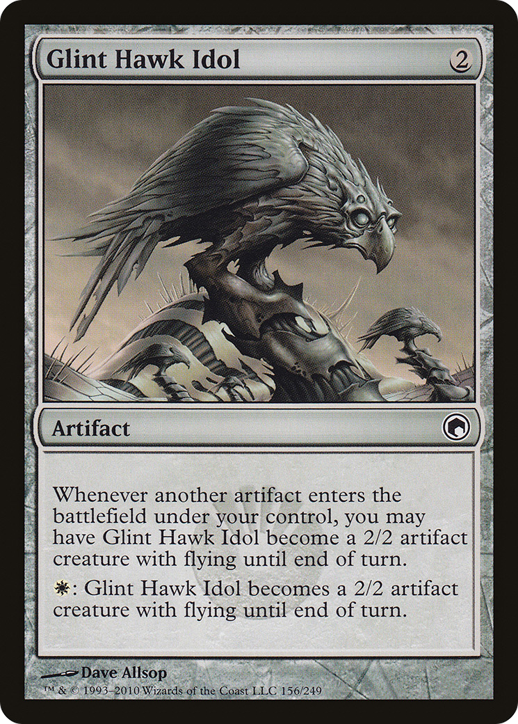 Glint Hawk Idol (SOM-156) - Scars of Mirrodin Foil - Premium MTG Single from Wizards of the Coast - Just $0.08! Shop now at Game Crave Tournament Store