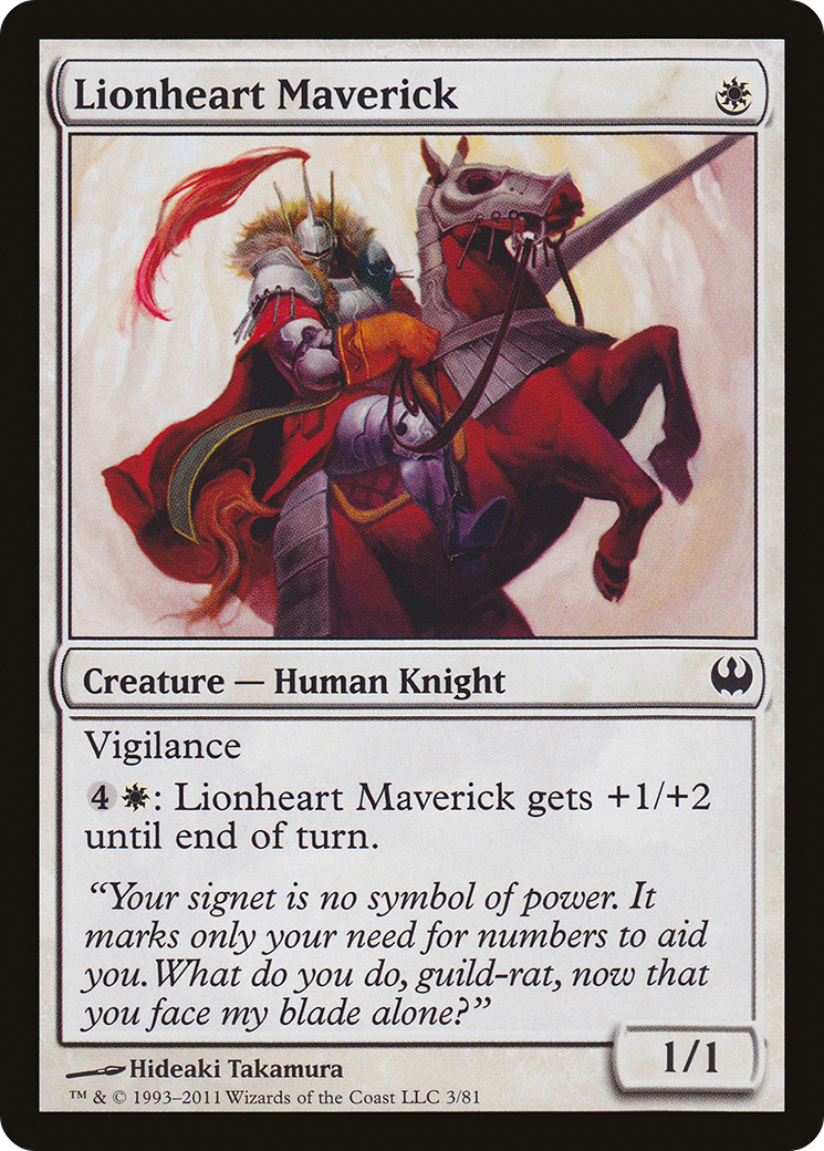 Lionheart Maverick (DDG-003) - Duel Decks: Knights vs. Dragons - Premium MTG Single from Wizards of the Coast - Just $0.25! Shop now at Game Crave Tournament Store