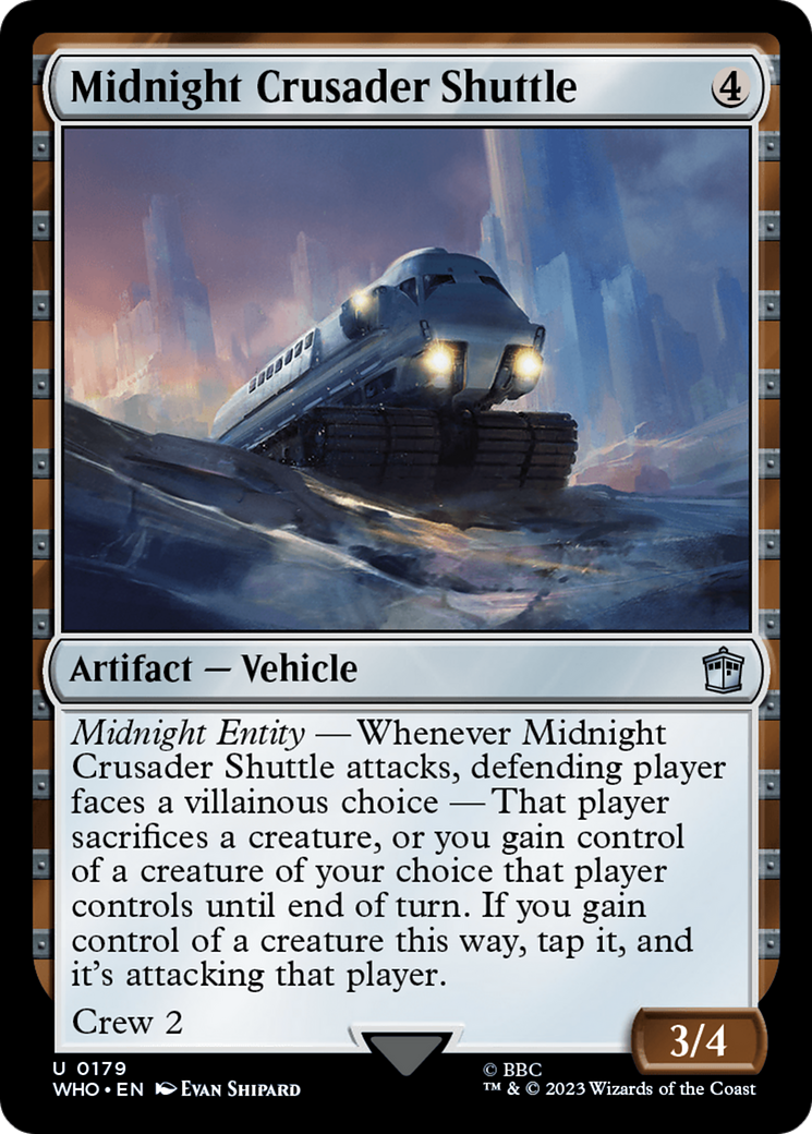 Midnight Crusader Shuttle (WHO-179) - Doctor Who - Premium MTG Single from Wizards of the Coast - Just $0.08! Shop now at Game Crave Tournament Store
