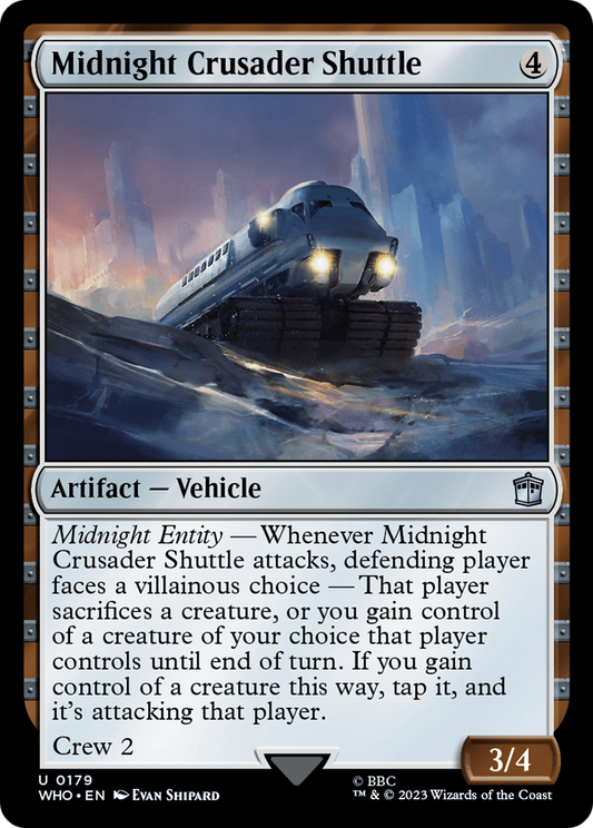 Midnight Crusader Shuttle (WHO-179) - Doctor Who - Premium MTG Single from Wizards of the Coast - Just $0.08! Shop now at Game Crave Tournament Store