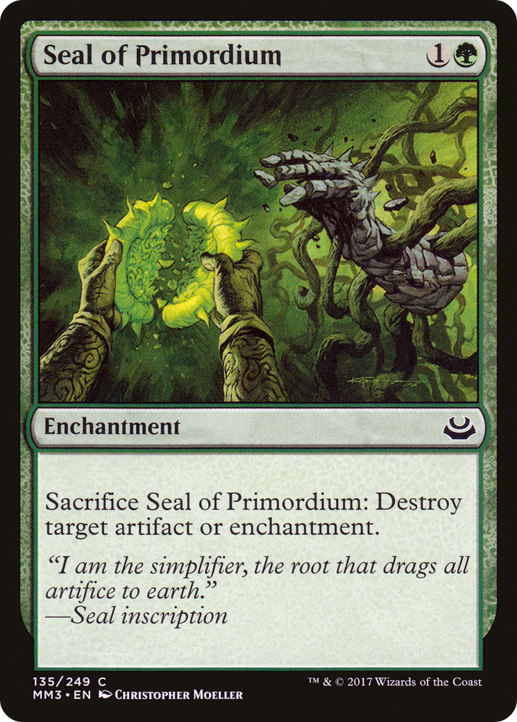 Seal of Primordium (MM3-135) - Modern Masters 2017 - Premium MTG Single from Wizards of the Coast - Just $0.08! Shop now at Game Crave Tournament Store