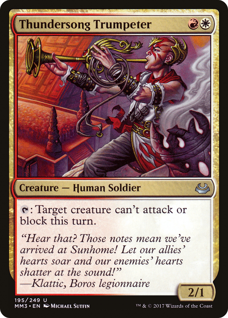 Thundersong Trumpeter (MM3-195) - Modern Masters 2017 - Premium MTG Single from Wizards of the Coast - Just $0.08! Shop now at Game Crave Tournament Store