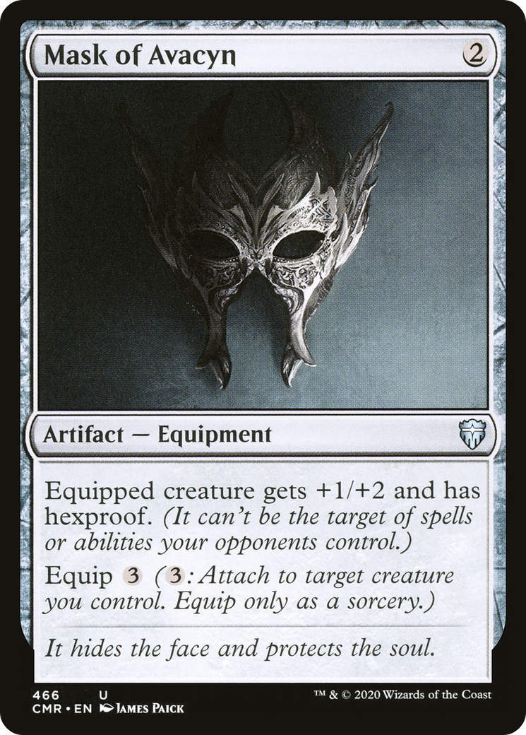 Mask of Avacyn (CMR-466) - Commander Legends - Premium MTG Single from Wizards of the Coast - Just $1.06! Shop now at Game Crave Tournament Store