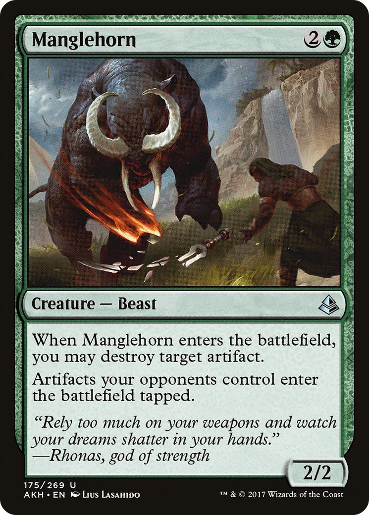 Manglehorn (AKH-175) - Amonkhet Foil - Premium MTG Single from Wizards of the Coast - Just $2.54! Shop now at Game Crave Tournament Store