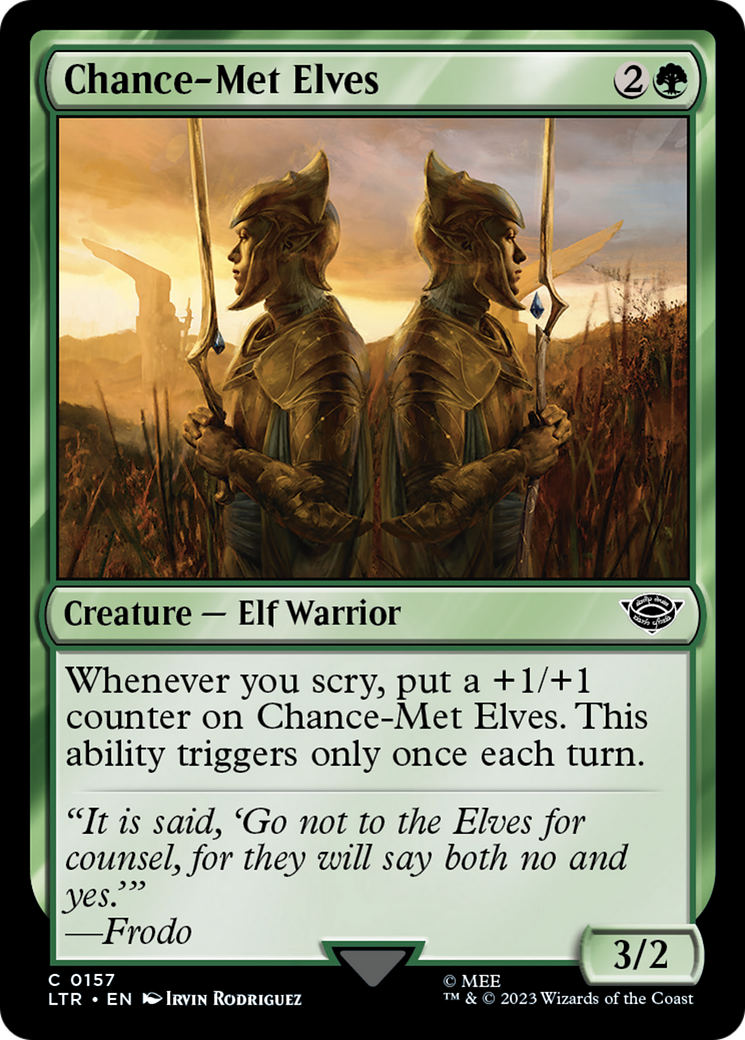 Chance-Met Elves (LTR-157) - The Lord of the Rings: Tales of Middle-earth - Premium MTG Single from Wizards of the Coast - Just $0.08! Shop now at Game Crave Tournament Store