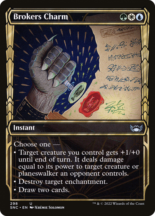 Brokers Charm (SNC-298) - Streets of New Capenna: (Showcase) - Premium MTG Single from Wizards of the Coast - Just $0.25! Shop now at Game Crave Tournament Store