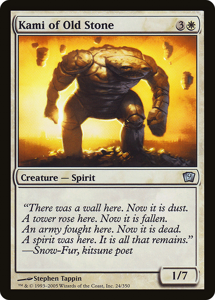 Kami of Old Stone (9ED-24★) - Ninth Edition Foil - Premium MTG Single from Wizards of the Coast - Just $0.38! Shop now at Game Crave Tournament Store