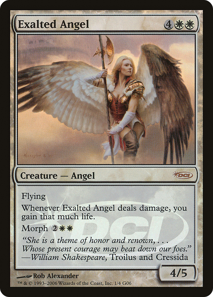 Exalted Angel (G06-001) - Judge Gift Cards 2006 Foil - Premium MTG Single from Wizards of the Coast - Just $9.52! Shop now at Game Crave Tournament Store