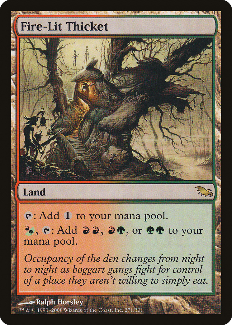 Fire-Lit Thicket (SHM-271) - Shadowmoor Foil - Premium MTG Single from Wizards of the Coast - Just $7.35! Shop now at Game Crave Tournament Store