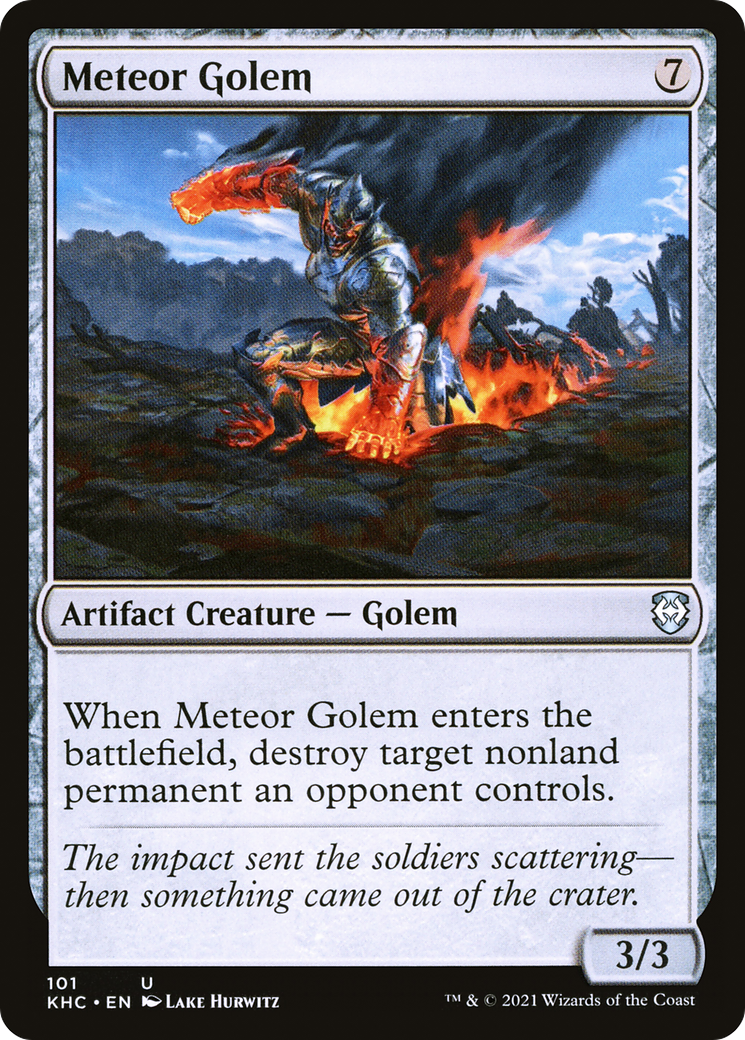 Meteor Golem (KHC-101) - Kaldheim Commander - Premium MTG Single from Wizards of the Coast - Just $0.08! Shop now at Game Crave Tournament Store