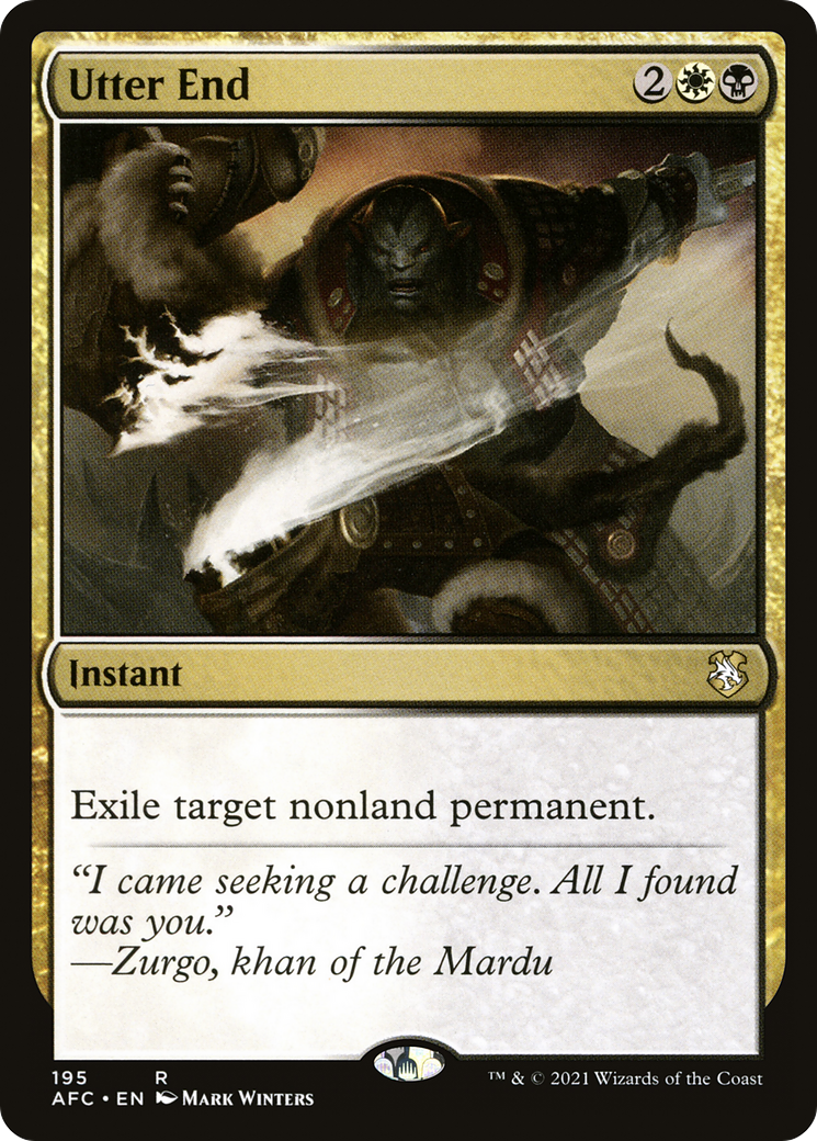 Utter End (AFC-195) - Forgotten Realms Commander - Premium MTG Single from Wizards of the Coast - Just $0.25! Shop now at Game Crave Tournament Store