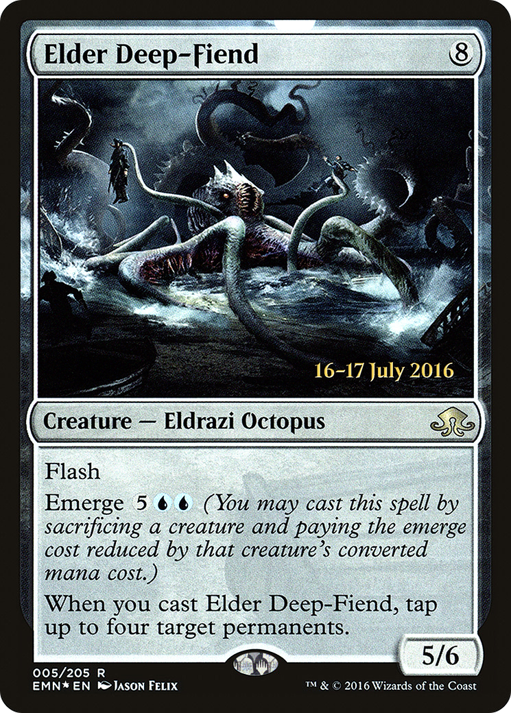 Elder Deep-Fiend (PEMN-05S) - Eldritch Moon Promos Foil - Premium MTG Single from Wizards of the Coast - Just $4.97! Shop now at Game Crave Tournament Store