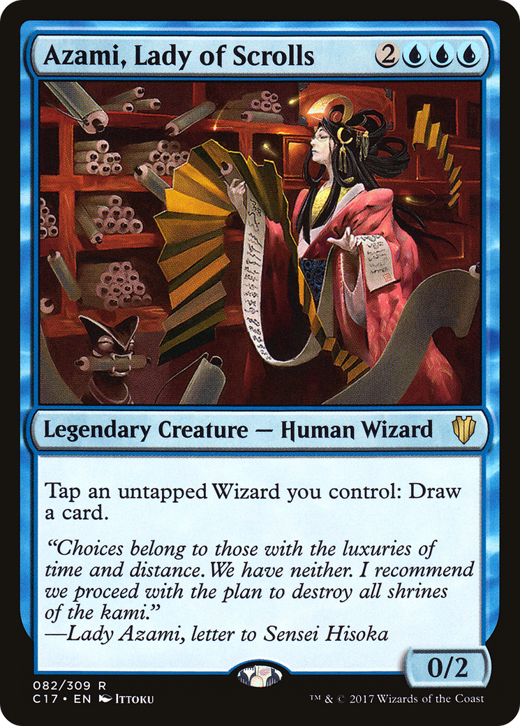 Azami, Lady of Scrolls (C17-082) - Commander 2017 - Premium MTG Single from Wizards of the Coast - Just $0.26! Shop now at Game Crave Tournament Store
