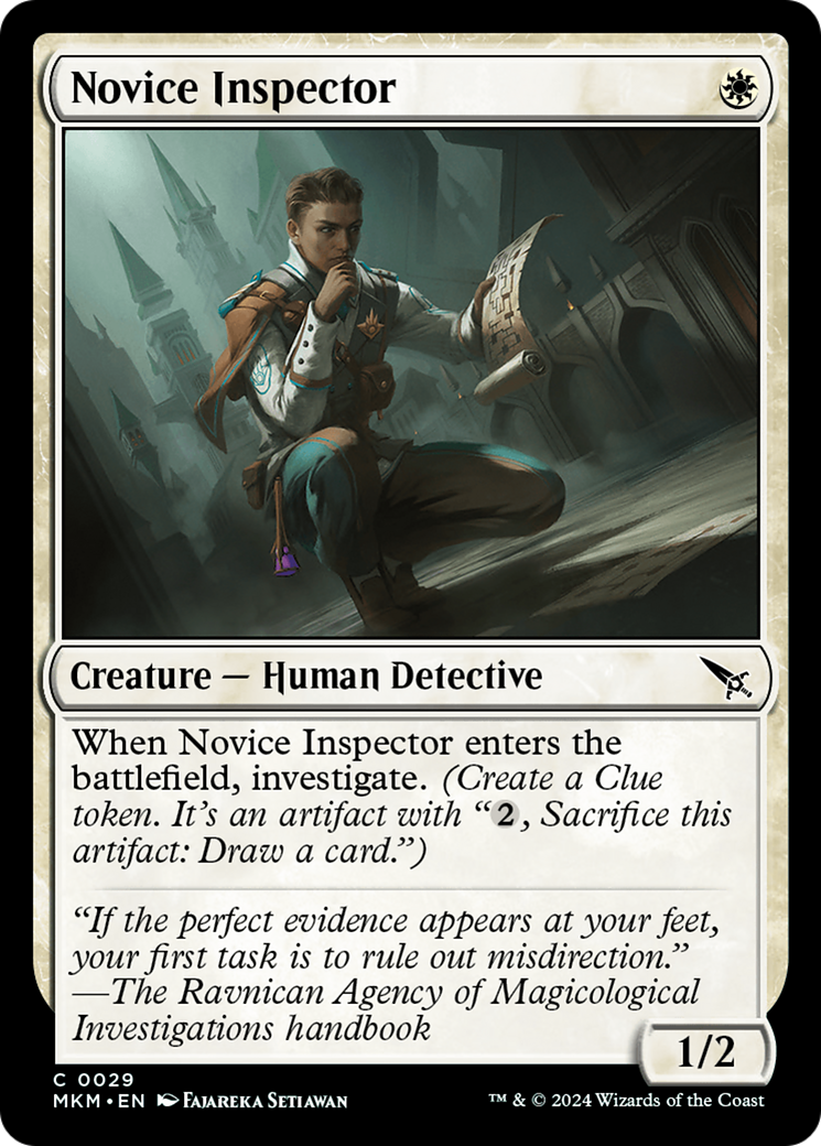 Novice Inspector (MKM-029) - Murders at Karlov Manor Foil - Premium MTG Single from Wizards of the Coast - Just $0.26! Shop now at Game Crave Tournament Store