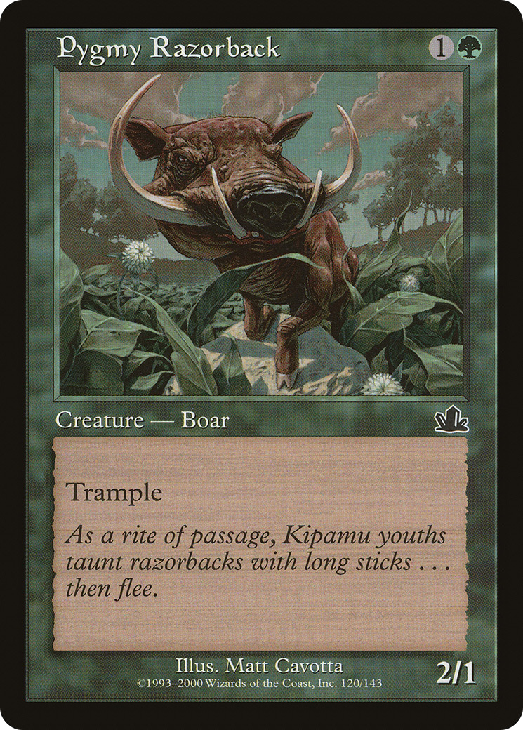 Pygmy Razorback (PCY-120) - Prophecy Foil - Premium MTG Single from Wizards of the Coast - Just $0.59! Shop now at Game Crave Tournament Store
