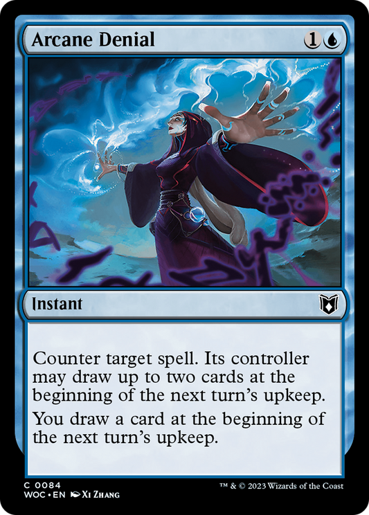 Arcane Denial (WOC-084) - Wilds of Eldraine Commander - Premium MTG Single from Wizards of the Coast - Just $0.63! Shop now at Game Crave Tournament Store