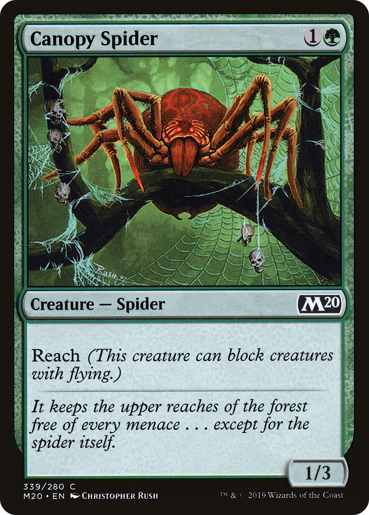 Canopy Spider (M20-339) - Core Set 2020 - Premium MTG Single from Wizards of the Coast - Just $0.08! Shop now at Game Crave Tournament Store