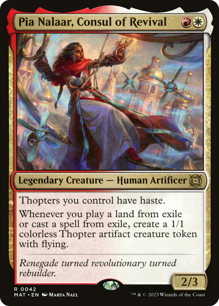 Pia Nalaar, Consul of Revival (MAT-042) - March of the Machine: The Aftermath - Premium MTG Single from Wizards of the Coast - Just $0.08! Shop now at Game Crave Tournament Store