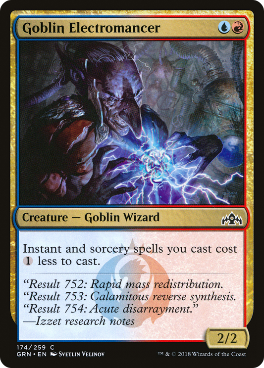 Goblin Electromancer (GRN-174) - Guilds of Ravnica - Premium MTG Single from Wizards of the Coast - Just $0.08! Shop now at Game Crave Tournament Store