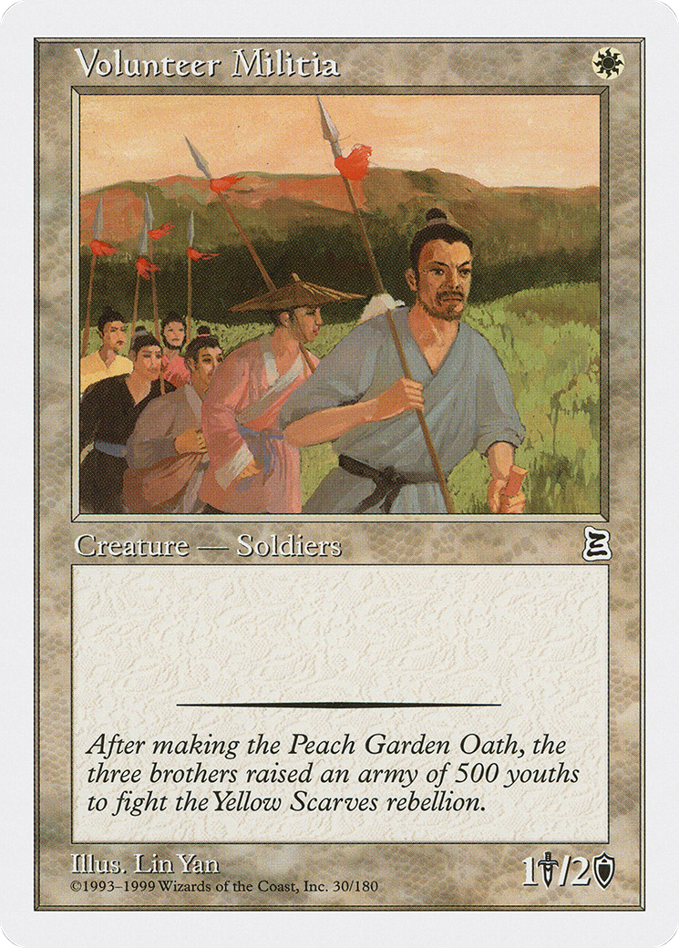 Volunteer Militia (PTK-030) - Portal Three Kingdoms - Premium MTG Single from Wizards of the Coast - Just $0.23! Shop now at Game Crave Tournament Store