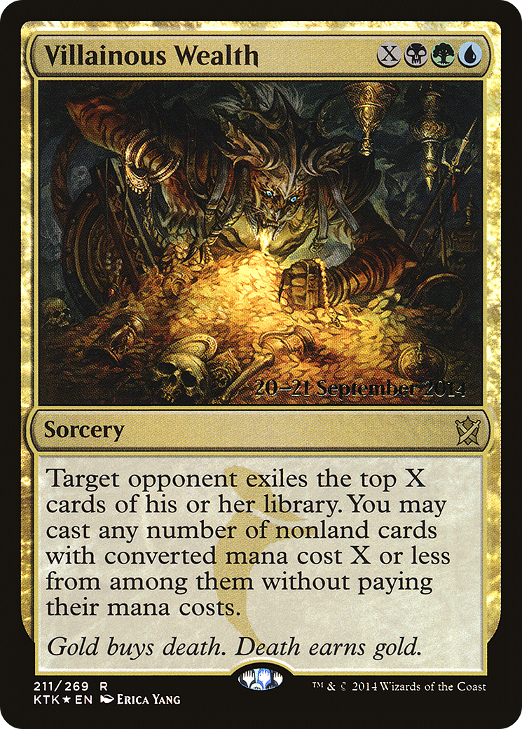 Villainous Wealth (PKTK-211S) - Khans of Tarkir Promos Foil - Premium MTG Single from Wizards of the Coast - Just $4.38! Shop now at Game Crave Tournament Store