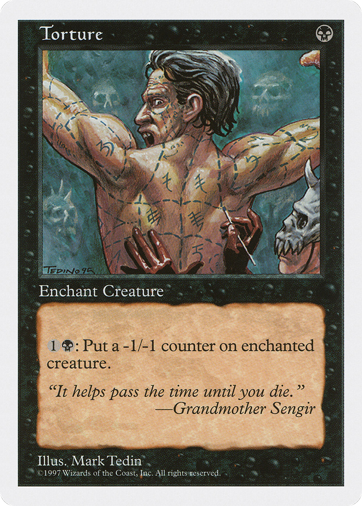 Torture (5ED-199) - Fifth Edition - Premium MTG Single from Wizards of the Coast - Just $0.08! Shop now at Game Crave Tournament Store