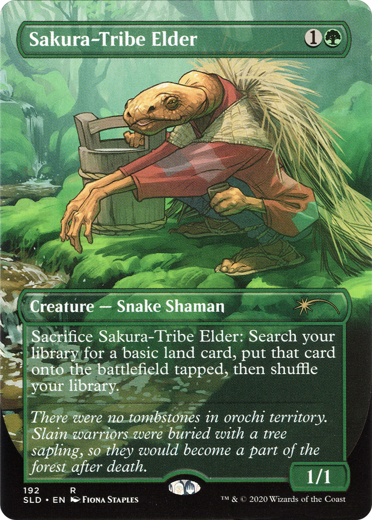 Sakura-Tribe Elder (SLD-192) - Secret Lair Drop (Borderless) Foil - Premium MTG Single from Wizards of the Coast - Just $3.29! Shop now at Game Crave Tournament Store