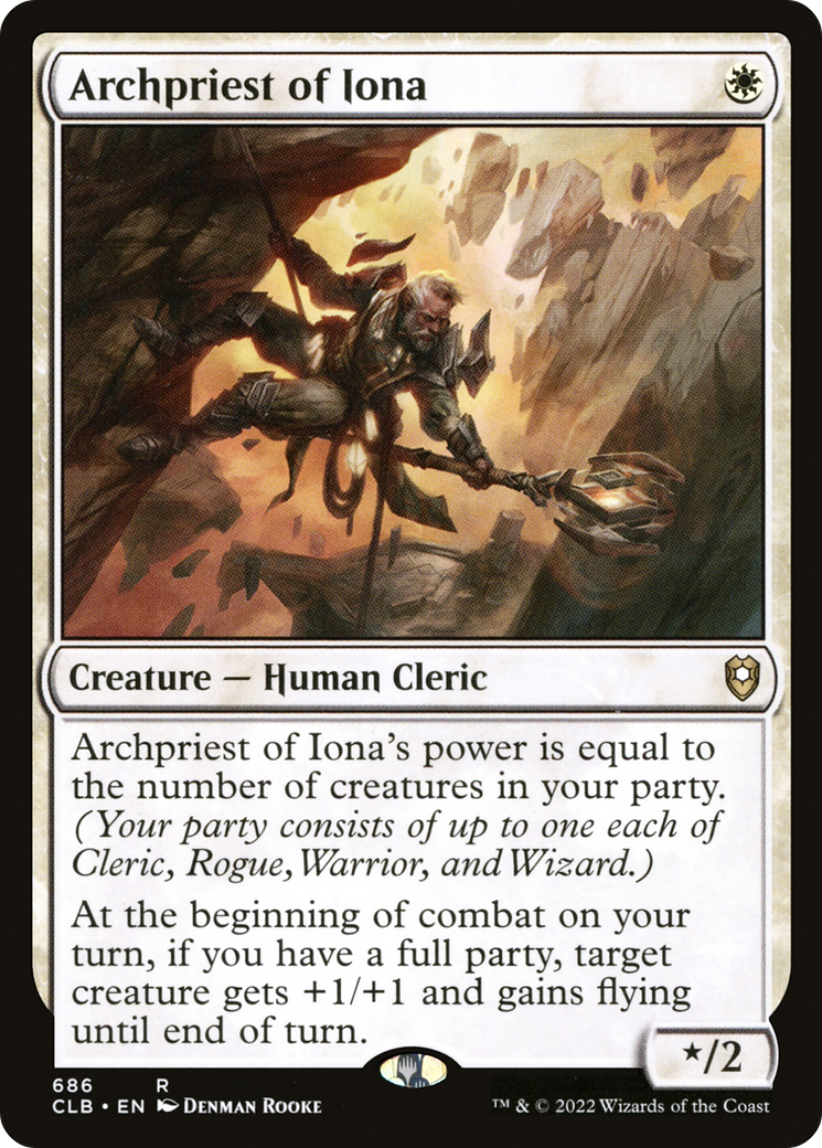 Archpriest of Iona (CLB-686) - Commander Legends: Battle for Baldur's Gate - Premium MTG Single from Wizards of the Coast - Just $0.08! Shop now at Game Crave Tournament Store