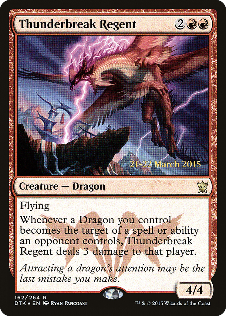 Thunderbreak Regent (PDTK-162S) - Dragons of Tarkir Promos Foil - Premium MTG Single from Wizards of the Coast - Just $0.67! Shop now at Game Crave Tournament Store