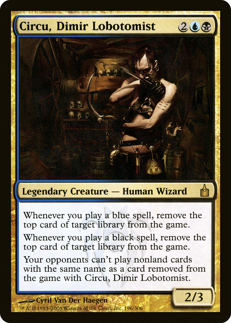Circu, Dimir Lobotomist (RAV-196) - Ravnica: City of Guilds Foil - Premium MTG Single from Wizards of the Coast - Just $2.09! Shop now at Game Crave Tournament Store