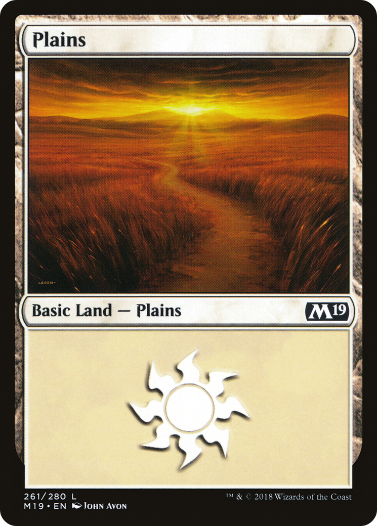 Plains (M19-261) - Core Set 2019 - Premium MTG Single from Wizards of the Coast - Just $0.08! Shop now at Game Crave Tournament Store