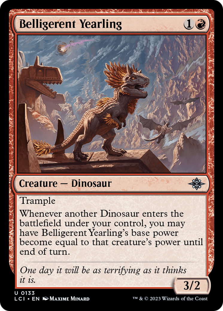 Belligerent Yearling (LCI-133) - The Lost Caverns of Ixalan - Premium MTG Single from Wizards of the Coast - Just $0.25! Shop now at Game Crave Tournament Store