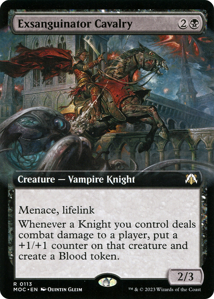 Exsanguinator Cavalry (MOC-113) - March of the Machine Commander: (Extended Art) - Premium MTG Single from Wizards of the Coast - Just $0.30! Shop now at Game Crave Tournament Store