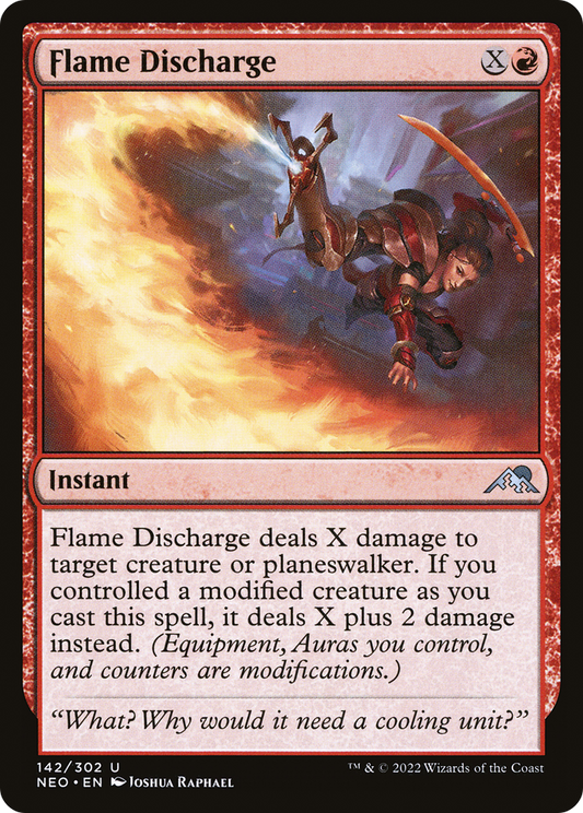 Flame Discharge (NEO-142) - Kamigawa: Neon Dynasty - Premium MTG Single from Wizards of the Coast - Just $0.25! Shop now at Game Crave Tournament Store