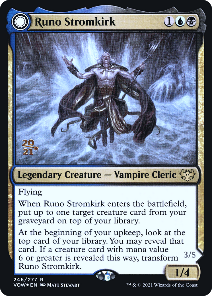 Runo Stromkirk // Krothuss, Lord of the Deep (PVOW-246S) - Innistrad: Crimson Vow Promos: (Double Faced Transform) Foil - Premium MTG Single from Wizards of the Coast - Just $0.21! Shop now at Game Crave Tournament Store