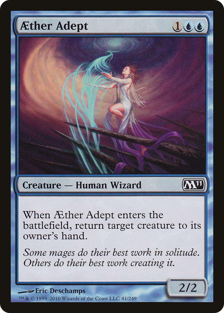 Aether Adept (M11-041) - Magic 2011 Foil - Premium MTG Single from Wizards of the Coast - Just $0.33! Shop now at Game Crave Tournament Store