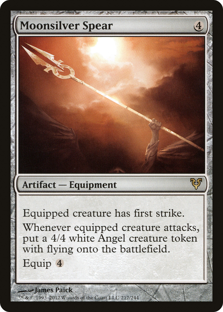 Moonsilver Spear (AVR-217) - Avacyn Restored - Premium MTG Single from Wizards of the Coast - Just $0.14! Shop now at Game Crave Tournament Store