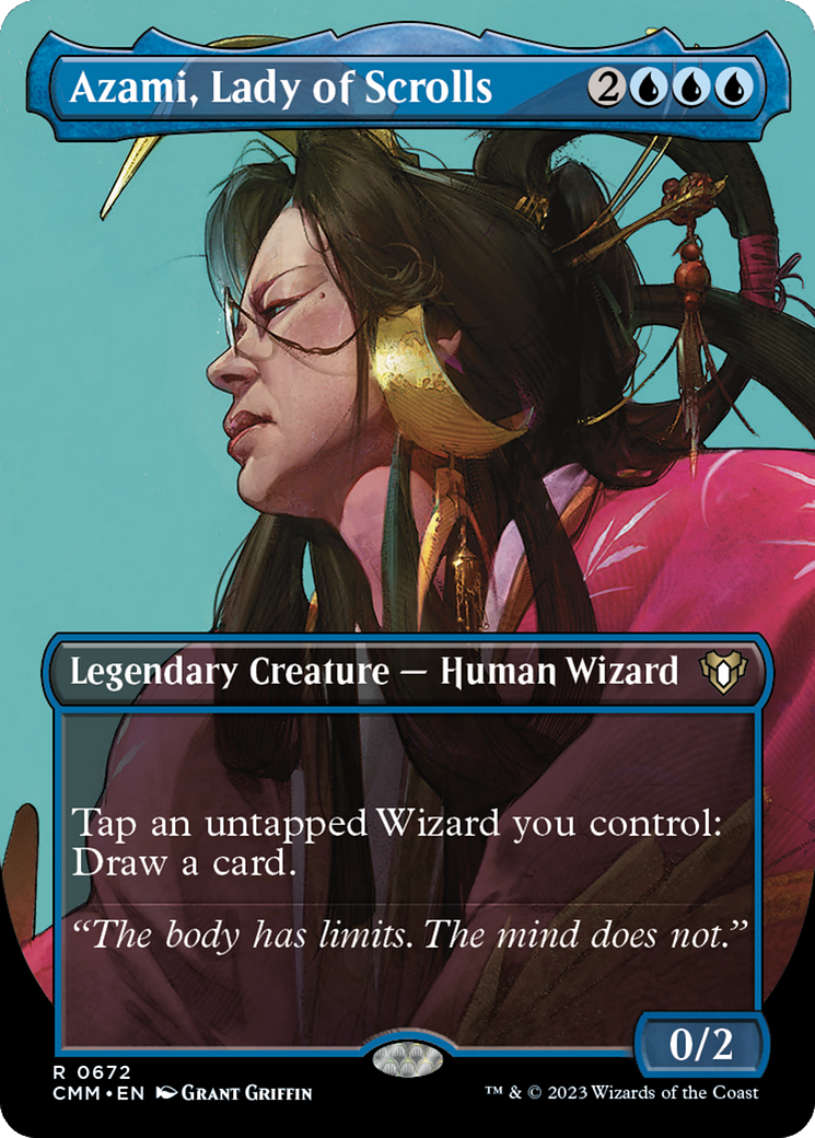 Azami, Lady of Scrolls (CMM-672) - Commander Masters (Borderless) - Premium MTG Single from Wizards of the Coast - Just $0.26! Shop now at Game Crave Tournament Store