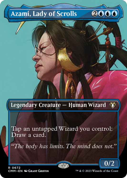 Azami, Lady of Scrolls (CMM-672) - Commander Masters (Borderless) Foil - Premium MTG Single from Wizards of the Coast - Just $0.36! Shop now at Game Crave Tournament Store