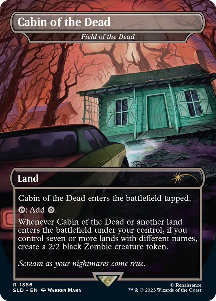 Field of the Dead (SLD-1356) - Secret Lair Drop / Cabin of the Dead (Borderless) - Premium MTG Single from Wizards of the Coast - Just $19.71! Shop now at Game Crave Tournament Store