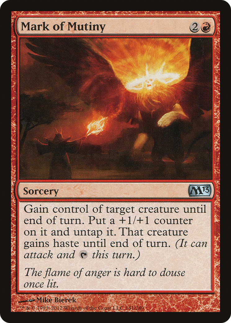 Mark of Mutiny (M13-141) - Magic 2013 - Premium MTG Single from Wizards of the Coast - Just $0.08! Shop now at Game Crave Tournament Store
